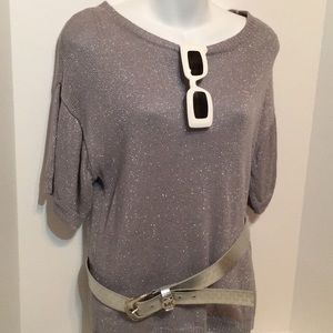 ▪️MICHAEL KORS® Gray w/ Silver spake Blouse▪️